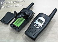 Crank dynamo portable mobile talkie walkie radio pair interphone
