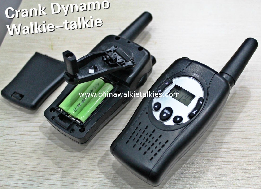 Crank dynamo wind up portable radio walkie talkie telecommunication