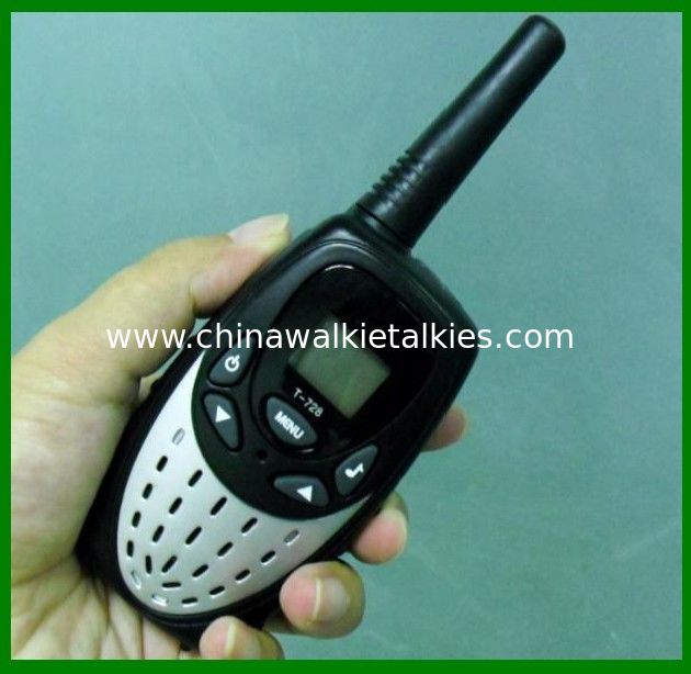 Black T728 hand free walkie talkie radio communication